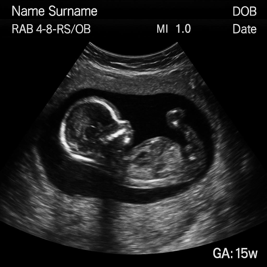 Ultraschall Baby Ultraschallbild personalisierbar Schwangerschaft Foto Bild mit Name und Datum